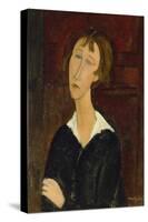 Portrait of a Woman with a White Collar-Amadeo Modigliani-Stretched Canvas