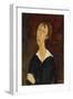 Portrait of a Woman with a White Collar-Amadeo Modigliani-Framed Giclee Print