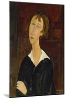 Portrait of a Woman with a White Collar-Amadeo Modigliani-Mounted Giclee Print