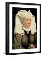 Portrait of a Woman with a Winged Bonnet, C. 1440-Rogier van der Weyden-Framed Giclee Print