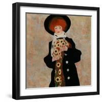 Portrait of a Woman with Black Hat (Gertrude Schiele), 1909-Egon Schiele-Framed Premium Giclee Print