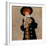 Portrait of a Woman with Black Hat (Gertrude Schiele), 1909-Egon Schiele-Framed Giclee Print