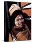 Portrait of a Woman with Facial Decoration, Cultural Village, Johannesburg, South Africa, Africa-Sergio Pitamitz-Stretched Canvas