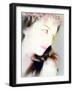 Portrait of a Woman with Flowers in Her Dark Hair-Alaya Gadeh-Framed Photographic Print