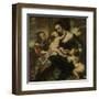 Portrait of a Woman with Four Children-Jurgen Ovens-Framed Art Print