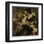 Portrait of a Woman with Four Children-Jurgen Ovens-Framed Art Print