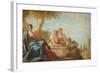 Portrait of a Woman with Her Two Dogs-Antonio Pellegrini-Framed Giclee Print