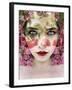 Portrait of a Woman with Red Roses-Alaya Gadeh-Framed Photographic Print