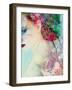 Portrait of a Woman with Trees and Flowers-Alaya Gadeh-Framed Photographic Print