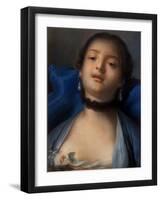 Portrait of a Woman-Francois Boucher-Framed Art Print