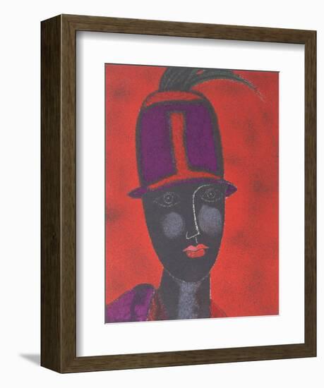 Portrait of a Woman-Franco Gentilini-Framed Collectable Print