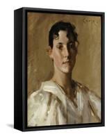 Portrait of a Woman-William Merritt Chase-Framed Stretched Canvas
