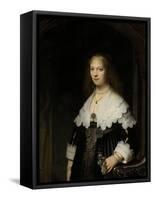 Portrait of a Woman-Rembrandt van Rijn-Framed Stretched Canvas