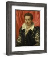 Portrait of a Woman.-Lorenzo Lotto-Framed Art Print