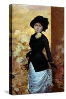 Portrait of a Woman-Giuseppe De Nittis-Stretched Canvas