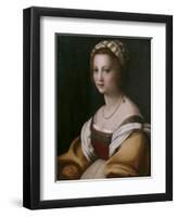 Portrait of a Woman-Andrea del Sarto-Framed Giclee Print