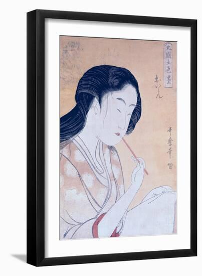 Portrait of a Woman-Kitagawa Utamaro-Framed Giclee Print