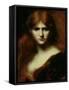 Portrait of a Woman-Jean-Jacques Henner-Framed Stretched Canvas