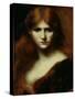 Portrait of a Woman-Jean-Jacques Henner-Stretched Canvas