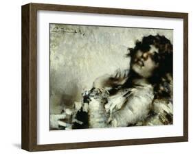 Portrait of a Woman-Luigi Conconi-Framed Giclee Print