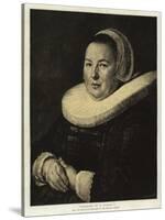 Portrait of a Woman-Frans Hals-Stretched Canvas