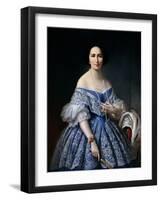 Portrait of a Woman-Franz Xaver Winterhalter-Framed Giclee Print