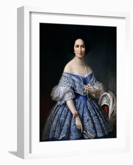 Portrait of a Woman-Franz Xaver Winterhalter-Framed Giclee Print