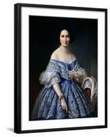 Portrait of a Woman-Franz Xaver Winterhalter-Framed Giclee Print