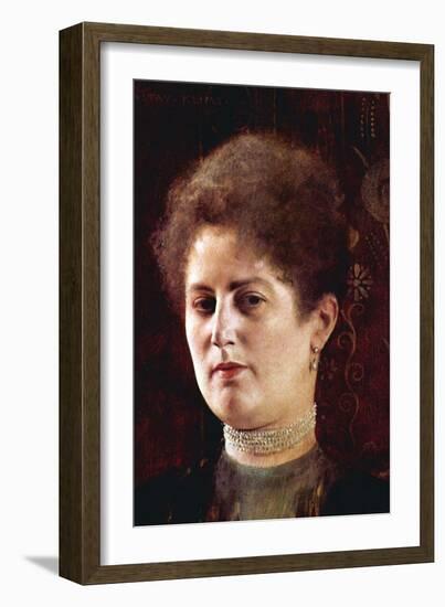 Portrait of a Woman-Gustav Klimt-Framed Art Print