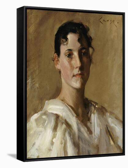 Portrait of a Woman-William Merritt Chase-Framed Stretched Canvas