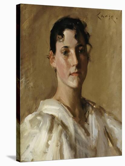 Portrait of a Woman-William Merritt Chase-Stretched Canvas