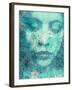 Portrait of a Womans Face with Floral Layer-Alaya Gadeh-Framed Photographic Print