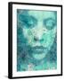 Portrait of a Womans Face with Floral Layer-Alaya Gadeh-Framed Photographic Print