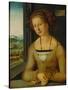 Portrait of a Younf Woman with Braided Hair-Albrecht Dürer-Stretched Canvas