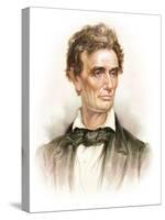 Portrait of a Young Abraham Lincoln-Stocktrek Images-Stretched Canvas