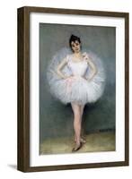 Portrait of a Young Ballerina-Pierre Carrier-belleuse-Framed Giclee Print