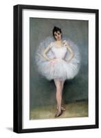 Portrait of a Young Ballerina-Pierre Carrier-belleuse-Framed Giclee Print