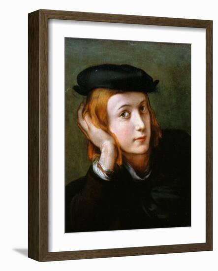 Portrait of a Young Blond Boy-Correggio-Framed Giclee Print