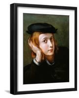 Portrait of a Young Blond Boy-Correggio-Framed Giclee Print