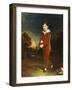 Portrait of a Young Boy in a Red Suit, Holding a Bow and Arrow-Arthur William Devis-Framed Giclee Print