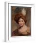 Portrait of a young boy in brown costume with a plumed hat sketch-Thomas Lawrence-Framed Giclee Print