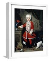 Portrait of a Young Boy in Hungarian Dress-Pierre Subleyras-Framed Giclee Print