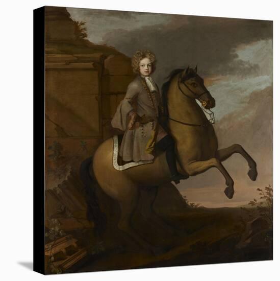 Portrait of a Young Boy on Horseback, C.1680s-90s-Michael Dahl-Stretched Canvas