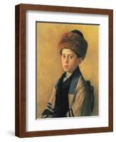 Portrait of a Young Boy-Isidor Kaufmann-Framed Art Print