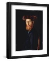 Portrait of a Young Cassidic Man-Isidor Kaufmann-Framed Giclee Print