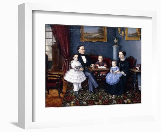 Portrait of a Young Family, 1855-Aleksei Iagodnikov-Framed Giclee Print