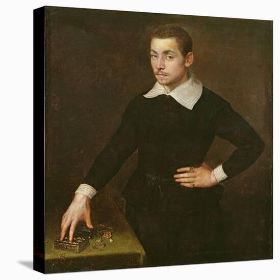 Portrait of a Young Florentine Goldsmith-Agnolo Bronzino-Stretched Canvas