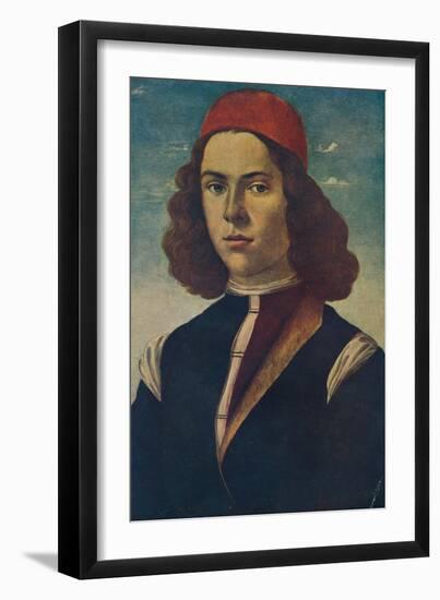 Portrait of a Young Florentine Nobleman, c15th century, (1907)-Sandro Botticelli-Framed Giclee Print