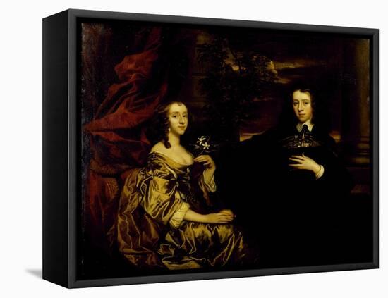 Portrait of a Young Gentleman and His Wife, C.1655-58-Sir Peter Lely-Framed Stretched Canvas