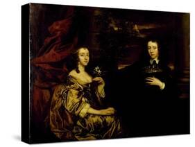 Portrait of a Young Gentleman and His Wife, C.1655-58-Sir Peter Lely-Stretched Canvas